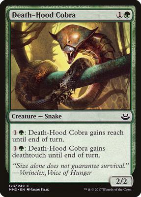 Death-Hood Cobra card from Modern Masters 2017