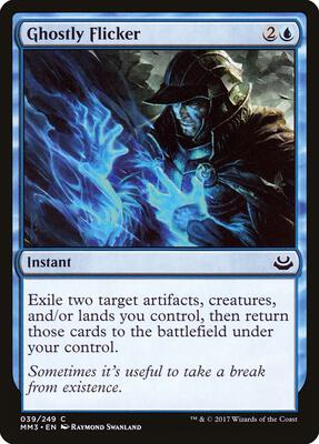Ghostly Flicker card from Modern Masters 2017