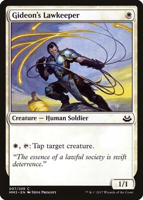 Gideon's Lawkeeper card from Modern Masters 2017
