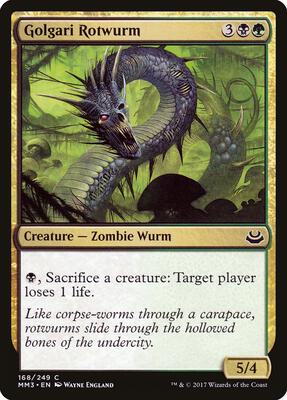 Golgari Rotwurm card from Modern Masters 2017