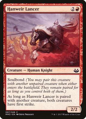 Hanweir Lancer card from Modern Masters 2017
