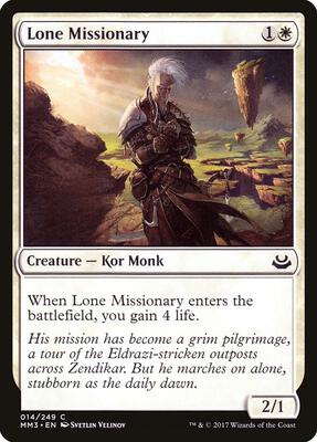 Lone Missionary card from Modern Masters 2017