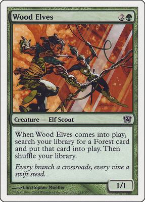 Wood Elves card from 9th Edition
