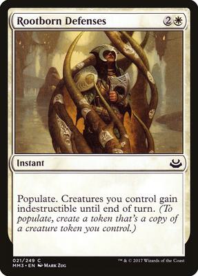 Rootborn Defenses card from Modern Masters 2017