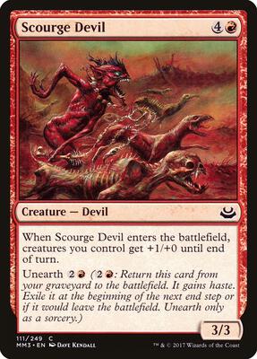 Scourge Devil card from Modern Masters 2017