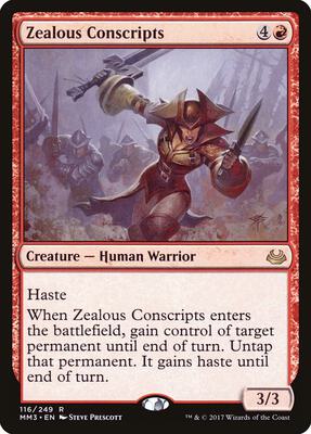 Zealous Conscripts card from Modern Masters 2017