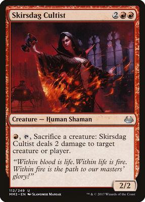 Skirsdag Cultist card from Modern Masters 2017