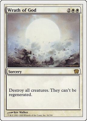 Wrath of God card from 9th Edition