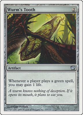 Wurm's Tooth card from 9th Edition