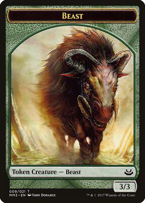 Beast Token (009) card from Modern Masters 2017