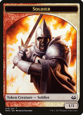 Soldier Token (019) card from Modern Masters 2017