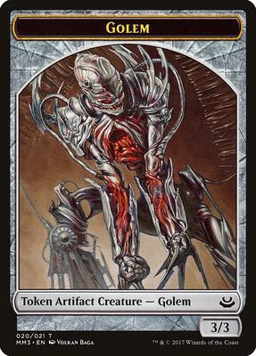 Golem Token card from Modern Masters 2017