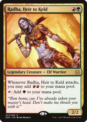 Radha, Heir to Keld card from Duel Decks: Mind vs. Might