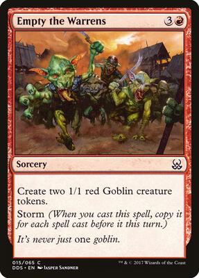 Empty the Warrens card from Duel Decks: Mind vs. Might