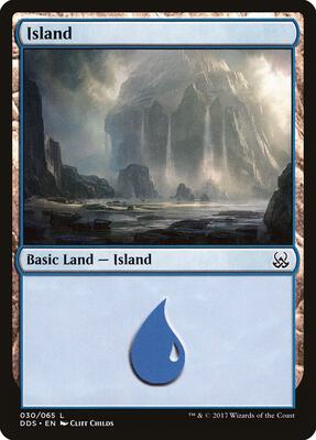 Island (030) card from Duel Decks: Mind vs. Might