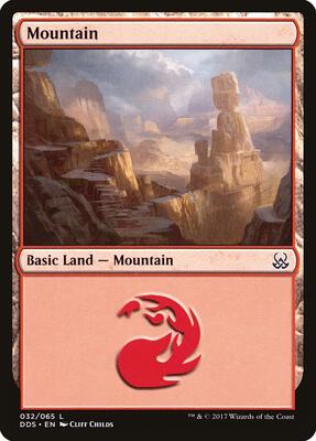 Mountain (032) card from Duel Decks: Mind vs. Might