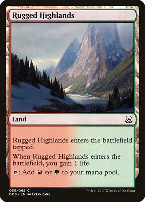 Rugged Highlands card from Duel Decks: Mind vs. Might