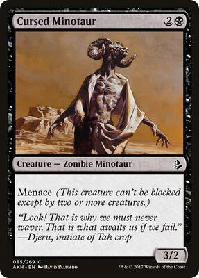 Cursed Minotaur card from Amonkhet