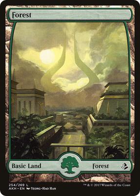 Forest (254) - Full Art card from Amonkhet