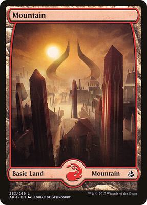 Mountain (253) - Full Art card from Amonkhet