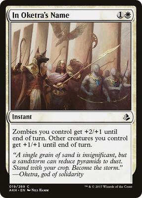 In Oketra's Name card from Amonkhet