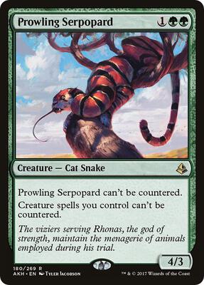 Prowling Serpopard card from Amonkhet