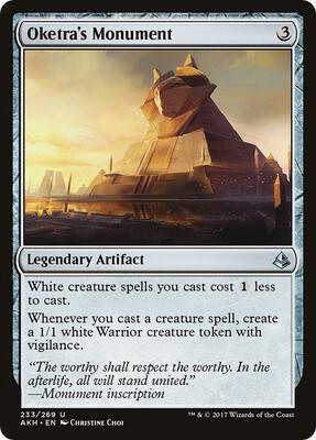 Oketra's Monument card from Amonkhet