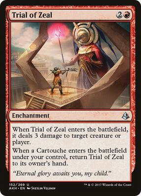 Trial of Zeal card from Amonkhet