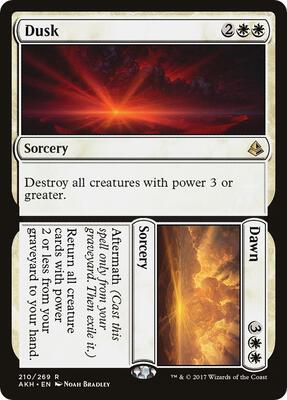 Dusk // Dawn card from Amonkhet