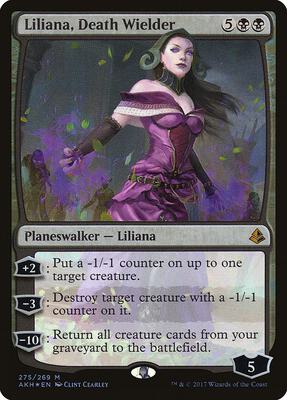 Liliana, Death Wielder card from Amonkhet