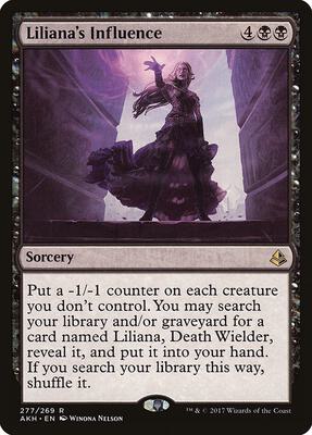 Liliana's Influence card from Amonkhet