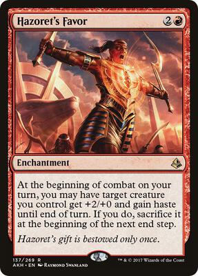 Hazoret's Favor card from Amonkhet