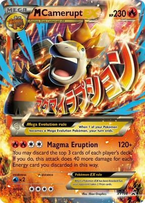 M Camerupt EX - XY198 card from XY Promos