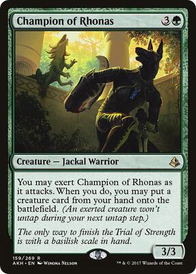 Champion of Rhonas card from Amonkhet