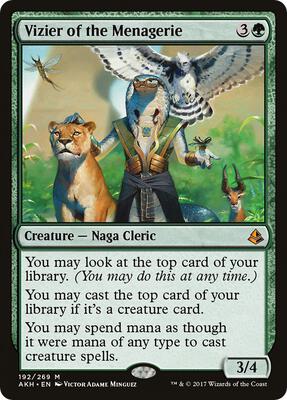 Vizier of the Menagerie card from Amonkhet