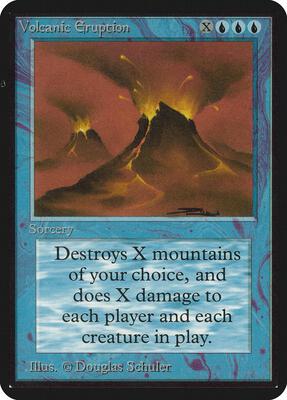 Volcanic Eruption card from Alpha Edition