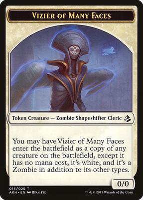Vizier of Many Faces Token card from Amonkhet