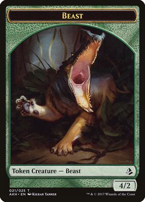 Beast Token card from Amonkhet