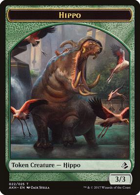 Hippo Token card from Amonkhet