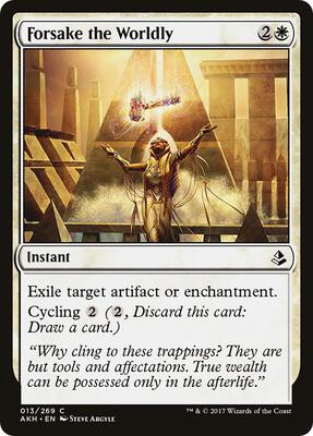 Forsake the Worldly card from Amonkhet