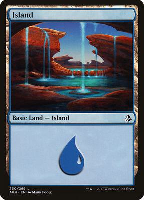 Island (260) card from Amonkhet