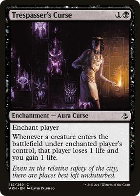 Trespasser's Curse card from Amonkhet