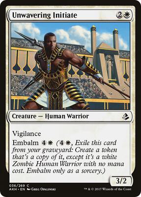 Unwavering Initiate card from Amonkhet