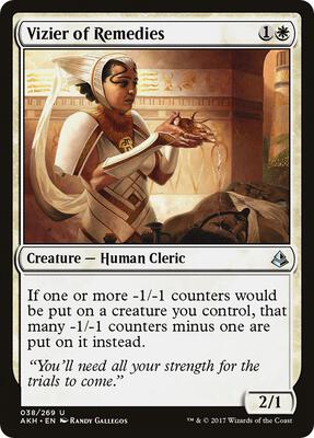 Vizier of Remedies card from Amonkhet