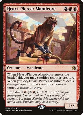 Heart-Piercer Manticore card from Amonkhet