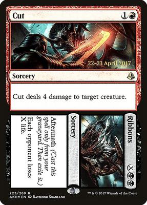 Cut // Ribbons card from Prerelease Cards