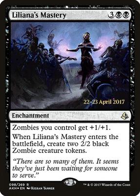 Liliana's Mastery card from Prerelease Cards