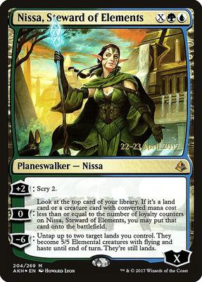 Nissa, Steward of Elements card from Prerelease Cards