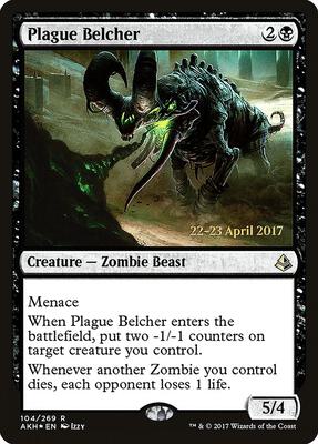 Plague Belcher card from Prerelease Cards