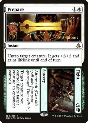 Prepare // Fight card from Prerelease Cards